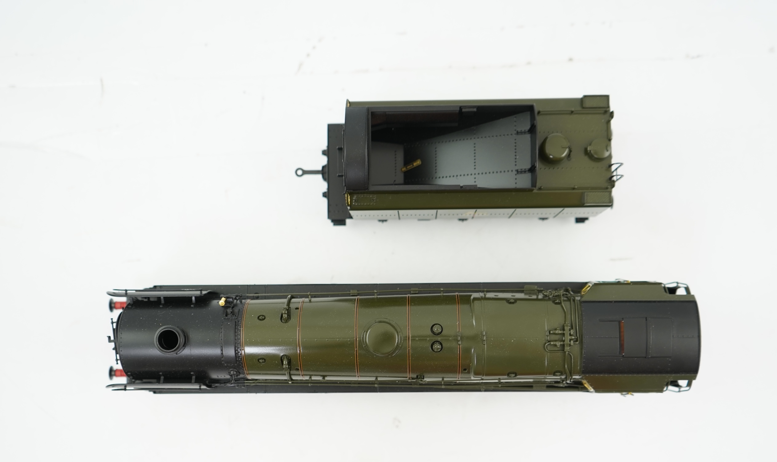 An 0 gauge Masterpiece Models model of BR Britannia Class (Standard Class 7), Western Star, 70025, 4-6-2 tender locomotive, powered for two rail operation, with original box.